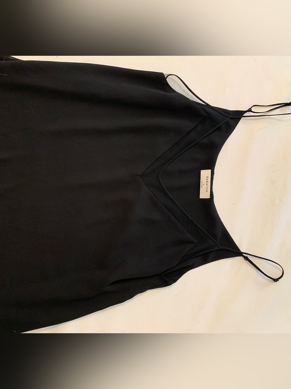 Babaton Black V-Neck Sleeveless Shell